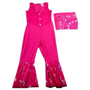 Mattel Barbie the Movie Western Barbie Cowgirl Child Costume M(8/10) Hot Pink